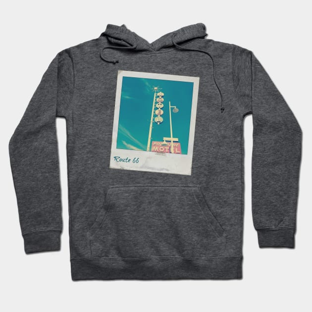 Route 66 Motel Vintage Photo Hoodie by yaywow